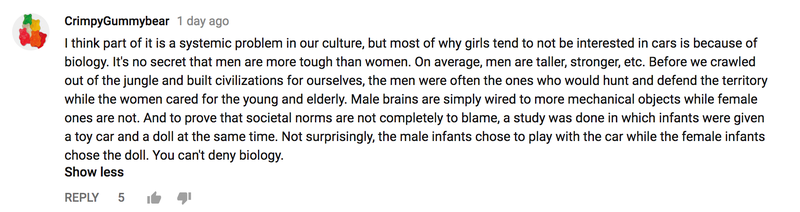 Illustration for article titled The Comments On This Video About A Lack Of 'Car Girls' Are Why There's A Lack Of Car Girls